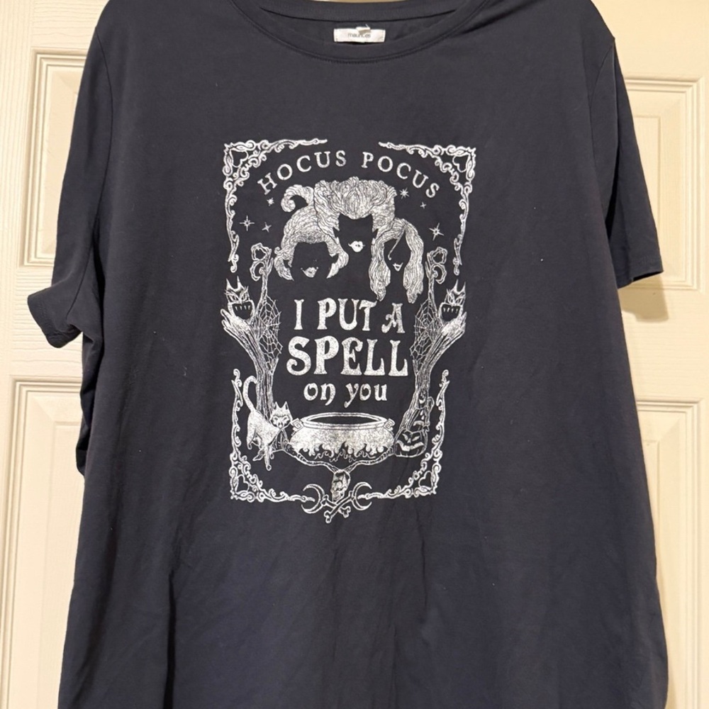 NWT Maurices Disney Hocus Pocus I Put A Spell On You Graphic Tee Size 3XL